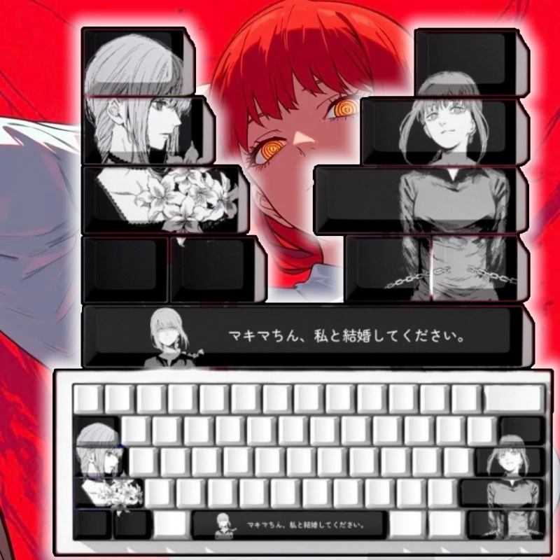 Pc Gaming Upgrades - Chainsaw Man Makima Theme Anime Keycaps