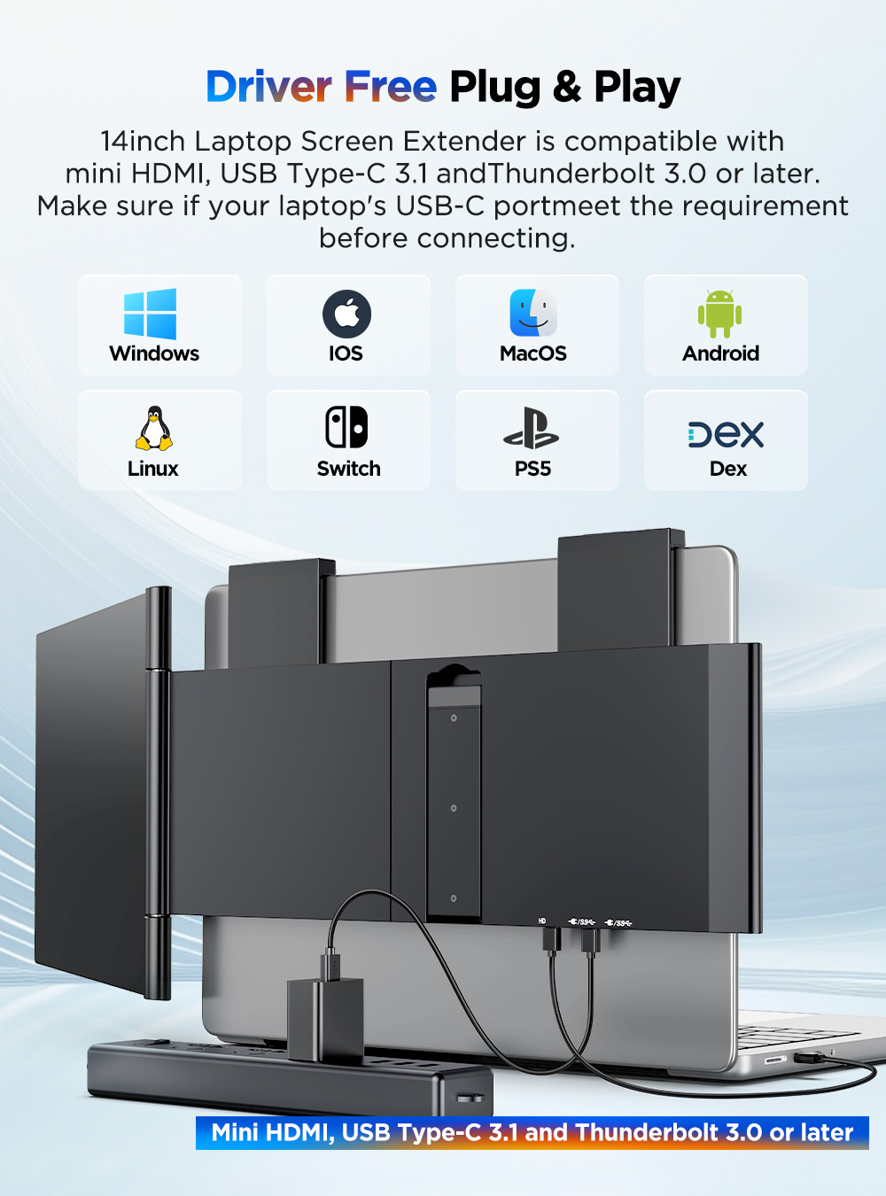 UPERFECT 14'' Portable Monitor - Pc Gaming Y Monitor 评论和价格