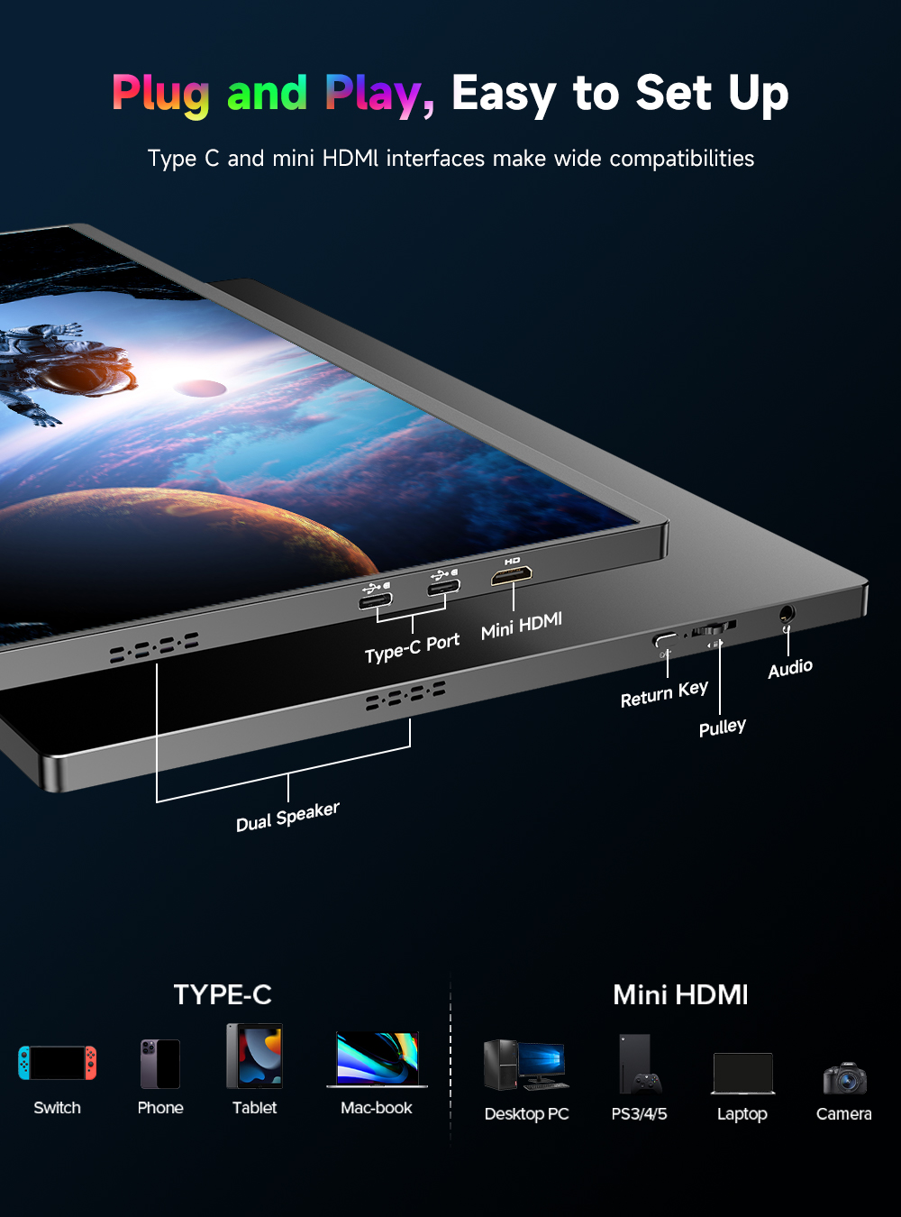 UPERFECT 4K Portable Monitor 1 - Pc Gaming Y Monitor 评论和价格