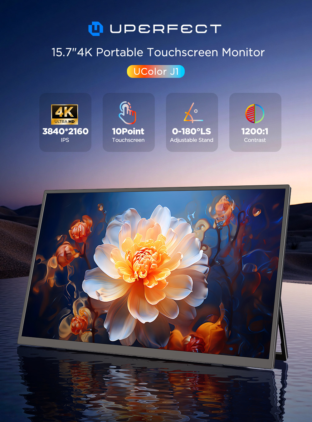UPERFECT UColor J1 4K Touch Sc - Pc Gaming Y Monitor 评论和价格
