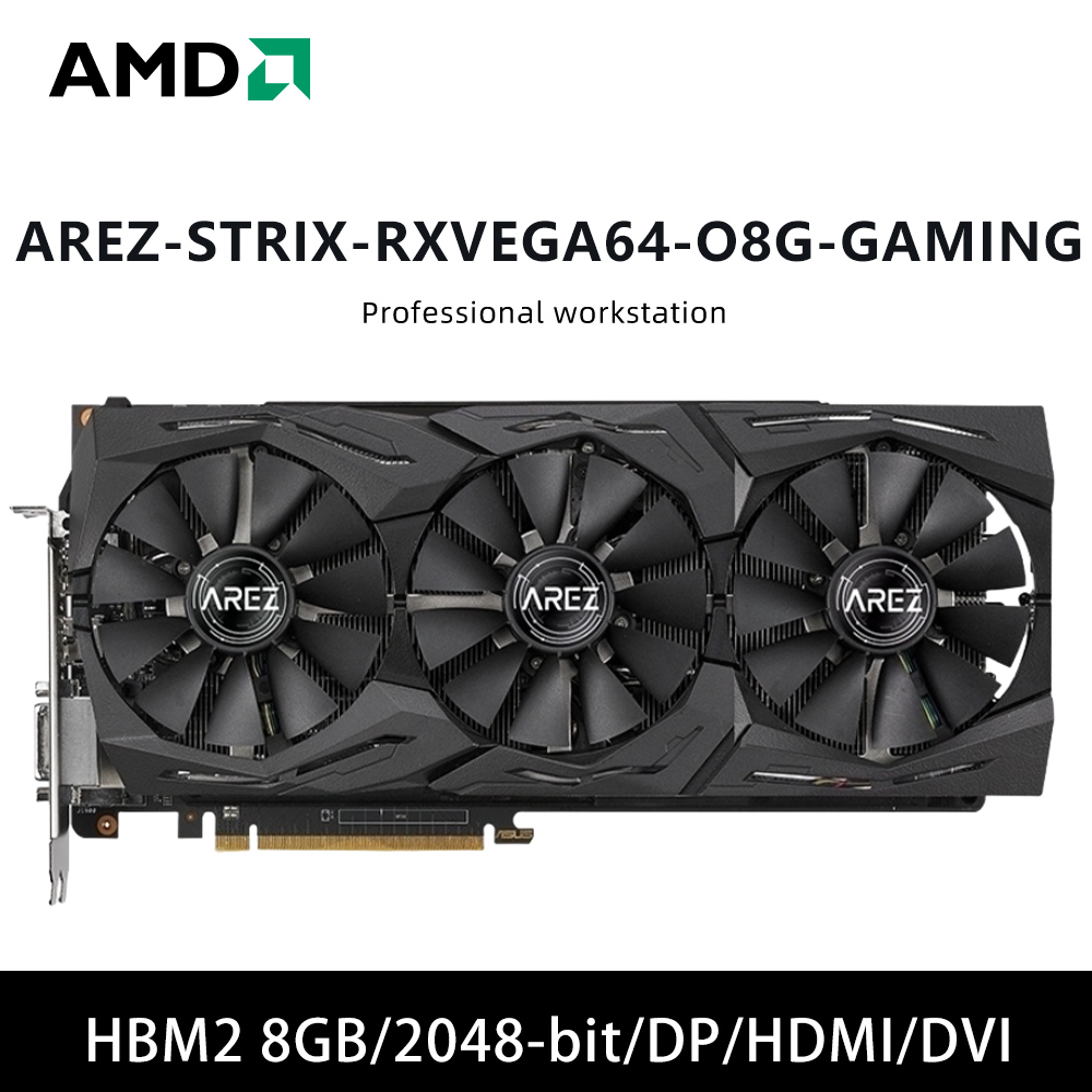ASUS AREZ STRIX RXVEGA64 O8G G - Pc Gaming Graphics Card 评论和价格