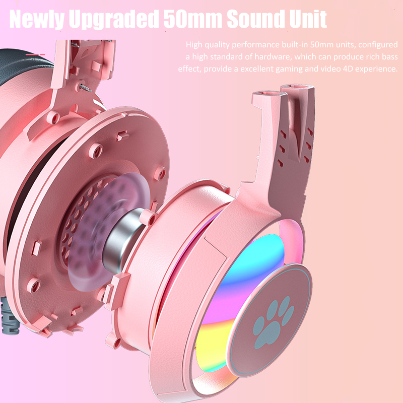 Cute Cat Ear Gaming Headphones - Pc Gaming Y Monitor 评论和价格