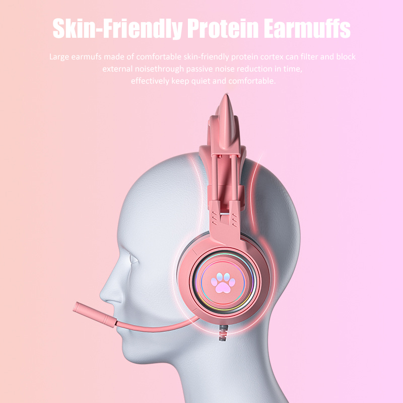 Cute Cat Ear Gaming Headphones - Pc Gaming Y Monitor 评论和价格