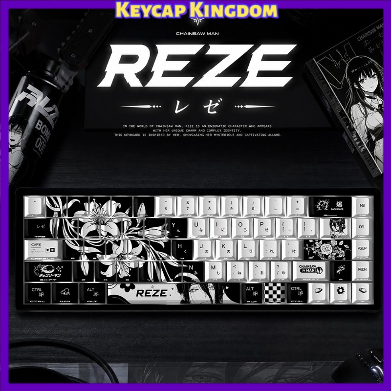 NEW Reze 5.0 Anime Keycaps Cha - Pc Gaming Upgrades 评论和价格