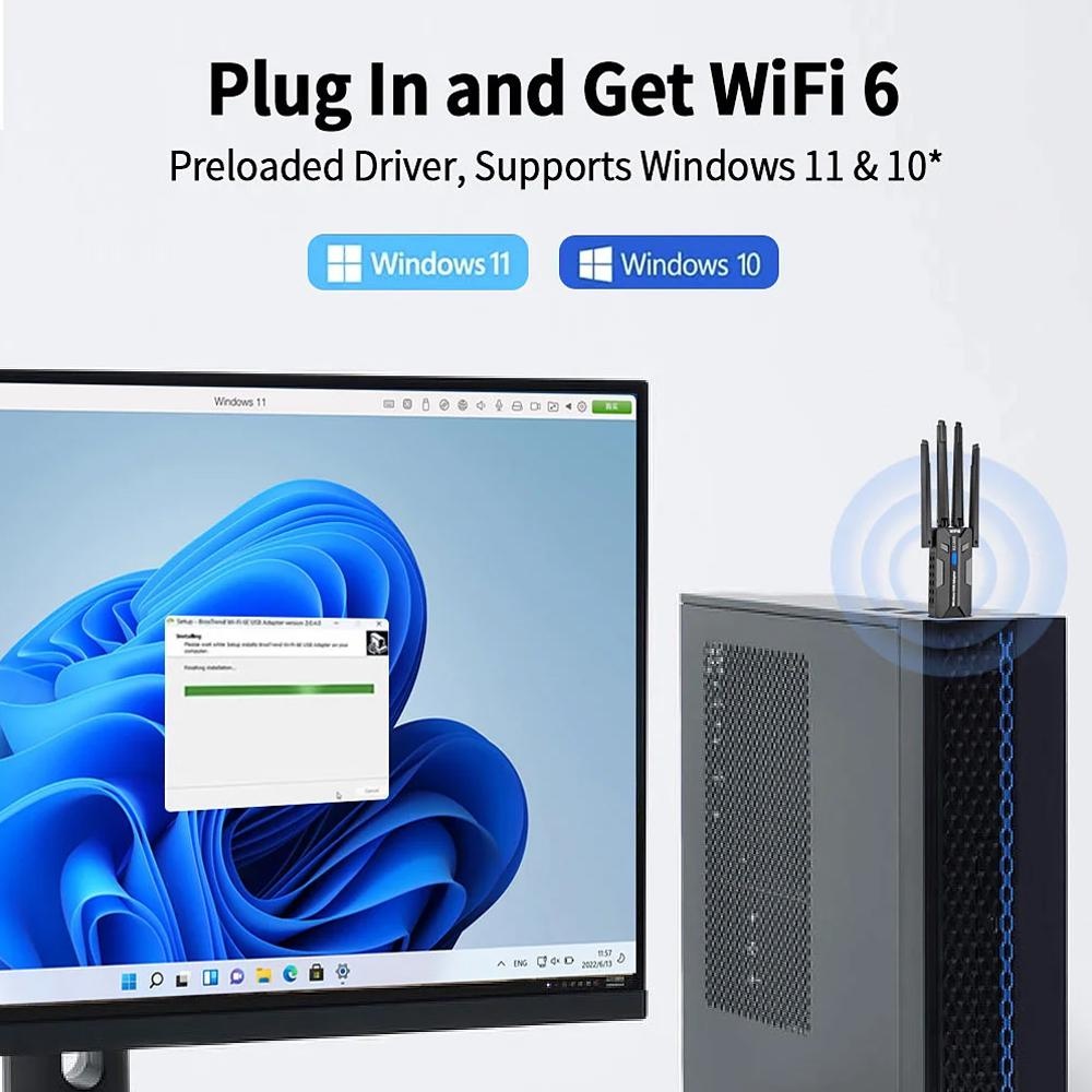 WiFi 6 USB 3 0 Adapter 1800 Mb - Pc Gaming Graphics Card 评论和价格
