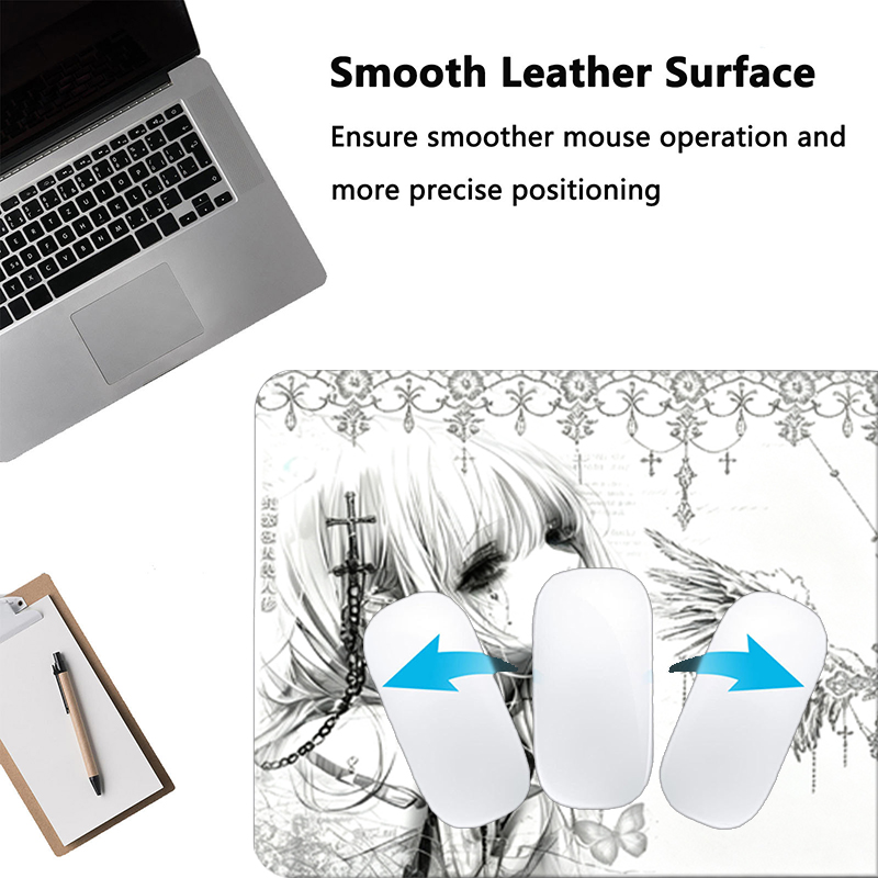 Leather Mousepad Black White A - Pc Gaming Upgrades 评论和价格
